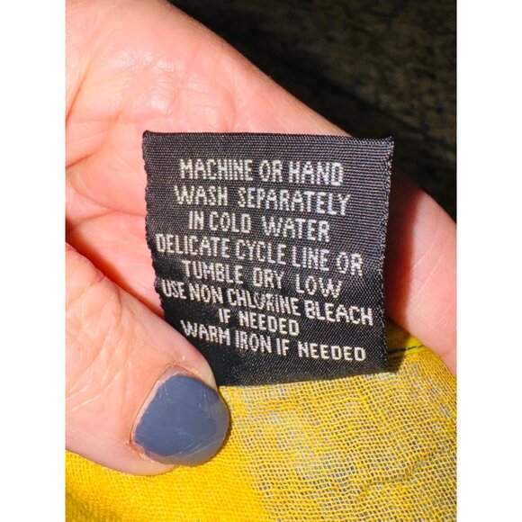 Colorful Naqui Button-Front Maxi Dress M 100% Cotton Boho Pleated Babydoll Artsy - Picture 7 of 8